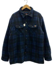 DICKIES◆ジャケット/XL/ポリエステル/BLU/チェック