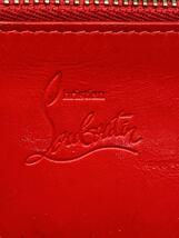 Christian Louboutin◆スタッズラウンドファスナー長財布/レザー/レッド/レディース/汚れあり_画像3