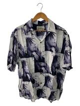 WACKO MARIA◆BOB MARLEY S/S HAWAIIAN SHIRT/半袖シャツ/L/レーヨン/ホワイト/総柄_画像1