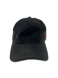 GUCCI◆オリジナルGGキャンバスベースボールキャップ/XL/キャンバス/BLK/200035 KQWBG