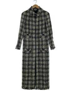 CHANEL◆tweed zip coat/コート/36/ウール/マルチカラー/総柄/P26810V10V17011