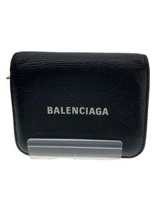 BALENCIAGA◆2つ折り財布/レザー/BLK/メンズ/655624・1090・S・527545