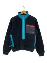 patagonia◆80s～90s/ハーフジップ/フリースプルオーバー/12/ポリエステル/ブラック/25359_画像1