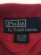 POLO RALPH LAUREN◆ポロシャツ/S/コットン/PNK/無地_画像3