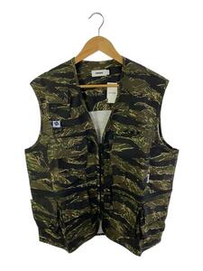 ATMOS◆Anglers Club Vest/ベスト/XL/コットン/KHK/カモフラ/MA23S-JK011