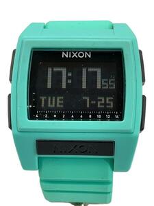 NIXON◆クォーツ腕時計/デジタル/ラバー/GRN