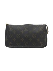 LOUIS VUITTON◆1)ポシェット・アクセソワール_モノグラム・キャンバス_BRW/PVC/ブラウン/総柄/ショルダー欠品