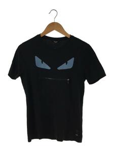 FENDI◆Tシャツ/46/コットン/BLK/無地/FY0729 1LZ/モンスターバグズ/着用感有