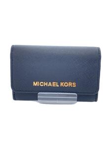 MICHAEL KORS◆カードケース/レザー/BLK/レディース