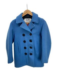 Schott* pea coat /14/ wool /BLU/ plain /740N