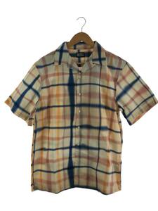 DIESEL◆半袖シャツ/48/コットン/CRM/チェック/S-FRANK-CHECK SHIRT/タグ付き