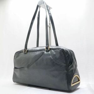 1円 ~Christian Dior クリスチャン ディオール マリス トロッター ショルダーバッグ ハンドバッグ 1990s プレオウンド レザー ブラック