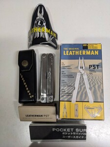 LEATHERMAN PST レザーマン ジャパン ポケットサバイバルツール、箱、革ケース、ユーザーズガイド(日本語版、英語版)、ステッカー付き