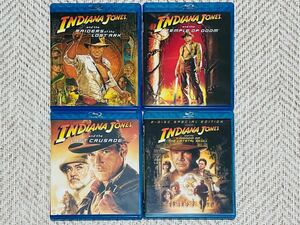 インディ・ジョーンズ　INDIANA JONES シリーズ４作 [Blu-ray]【中古美品】