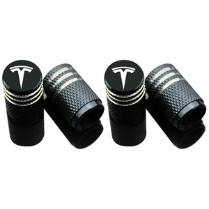 Telsa 全車種対応 テスラ モデルS モデル3 モデルX モデルY タイヤ エアーバルブキャップ 黒 4個