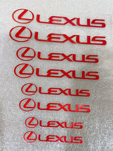 レクサス ブレーキ キャリパー ステッカー 赤 8枚セット LEXUS シール HS CT UX NX IS RX RC GS ES LS LX