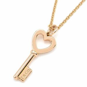 Tiffany Tiffany Key Heart Key Подвесной ожерелье Mini K18PG Розовое золото Ключ Ключ Ключ розовое золото Используется бесплатная доставка