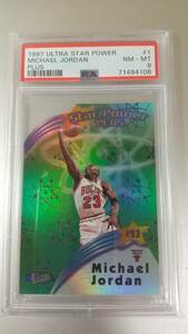 Michael Jordan NBA 1997-98 Fleer Ultra Star Power Plus マイケル ジョーダン ダイカット インサート ウルトラ スターパワープラス PSA8 