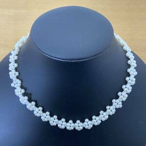 【1円〜】美品 MIKIMOTO ミキモト デザイン パールネックレス 真珠 シルバー 真珠ネックレス アクセサリー 