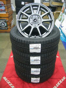 ブリヂストン 国産 スタッドレス タイヤ ブリザック VRX2 165/65R14 165/65-14 ＆ アルミホイール 新品 4本 2023年製 送料無料 ハスラー