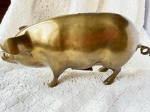 金の豚の貯金箱　 アンティーク　オブジェ　幸運 　豚　貯金箱　置物　飾り　開運　ゴールド　レトロ　_画像2