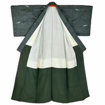 紬 小紋 袷着物 着物 きもの カジュアル着物 リサイクル着物 kimono 中古 仕立て上がり 身丈158cm 裄丈63cm_画像8