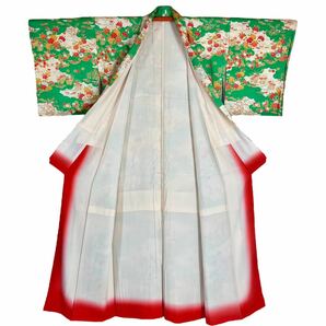 小紋 袷着物 着物 きもの カジュアル着物 リサイクル着物 kimono 中古 仕立て上がり 身丈161.5cm 裄丈66cmの画像8