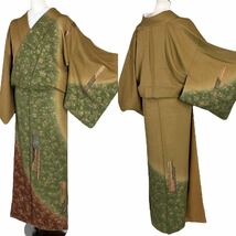 訪問着・袋帯・帯締3点セット 六通袋帯 袷着物 着物 きもの フォーマル着物 リサイクル着物 kimono 中古 身丈157.5cm 裄丈62.5cm_画像2