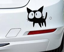 【vaps_5】車用ステッカー 魔女の猫 黒 ステッカー シール デカール 猫 ねこ ネコ キャット エンブレム 送込_画像2