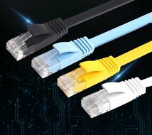 【vaps_3】Cat6 LANケーブル 《ホワイト》 《20m》 カテゴリ6 フラット 薄型 LANケーブル 送込_画像3