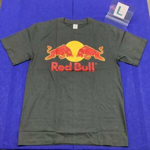 SR10B3. デザインTシャツ Lサイズ　墨黒　Red Bull レッドブル