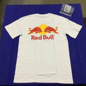 SR10B3. デザインTシャツ Lサイズ　白 Red Bullレッドブル　ホワイト 