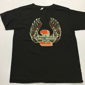 SR4C4♪ 両面プリントバイカーズデザイン半袖Tシャツ ハーレーダビッドソン Lサイズ ③ ウイング HARLEY-DAVIDSON