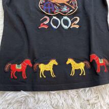 【希少】ディオール　ガリアーノ期　刺繍Tシャツ　2002 黒　馬_画像3