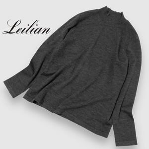 美品 レリアン Leilian ウール ハイネック ニット プルオーバー 11 レディース トップス