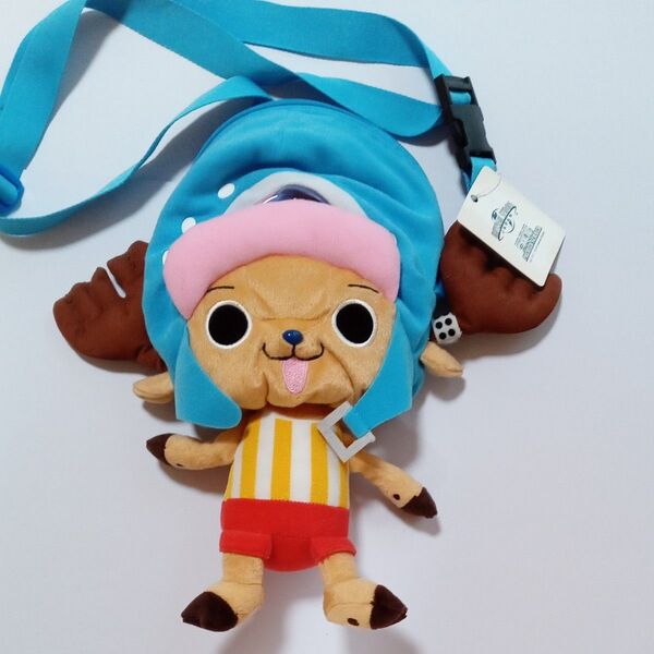 ワンピース チョッパー ポップコーンケース ポーチ USJ お土産 タグ付き ショルダーバッグ ぬいぐるみ マスコット