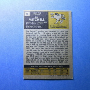 1971 Topps Football #84 Jim Mitchellの画像2