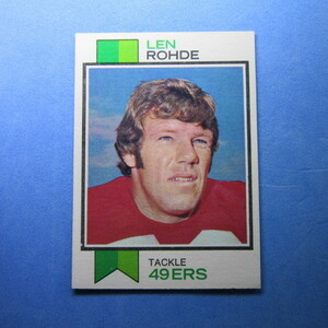 1973 Topps Football #181 Len Rohde (ROOKIE)