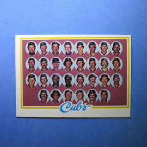 1978 Topps #302 Cubs Team Checklist