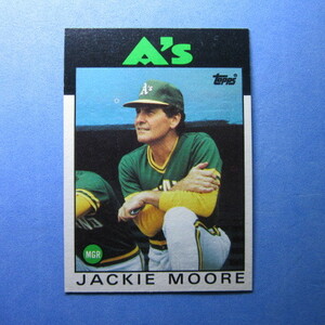 1986 Topps #591 A's Team Checklist - Jackie Moore (MANAGER)