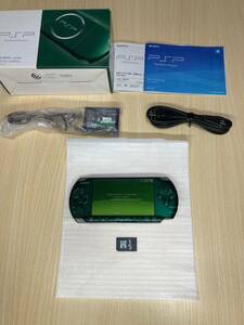 美品　PSP3000グリーン　メモリースティック充電器箱説付き　SONY ソニー プレイステーションポータブル 