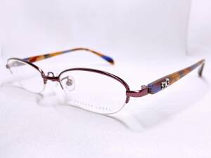 B237 新品 眼鏡 メガネフレーム チタン ブランド プライベートレーベル 50□18 135 18g オーバル ハーフリム シンプル 女性 レディース