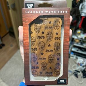 iPhone SE 5 5s 木製スマホカバー　ジョジョ　jojo 石仮面