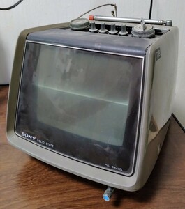 [ electrification verification OK]SONY TV RECEIVER SOLID STATE TV-7A tv Showa Retro Vintage Sony Space Age rare rare operation not yet verification 