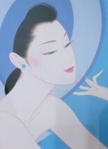 【ポスター】鶴田一郎　「潮風」　美人画　人物画　アートプリント　アートポスター　印刷物　額縁_画像1