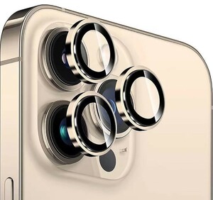 y010508fm Apapeya iPhone 12 Pro Max 専用 カメラレンズ 保護カバー ゴールド