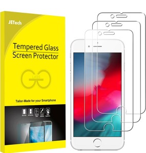 y012219fm JEDirect iPhone SE ( 第3 / 2世代 ) /iPhone 8 / 7 / 6 / 6s / se 用 強化ガラス 液晶保護フィルム 4.7インチ 3枚セット