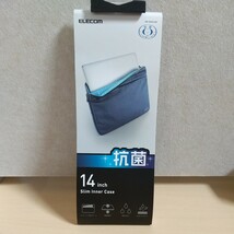 y011711fm エレコム パソコン ケース PCケース ～14インチ までの PC 対応 抗菌 撥水加工 スリム ネイビー _画像6