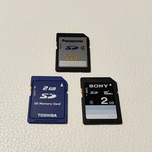 SD Memory Card 2GB　3枚セット TOSHIBA Panasonic SONY