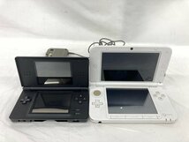 Nintendo ニンテンドー DS Lite USG-001 ブラック / 3DS LL SPR-001 ホワイト 2点セット 通電〇 初期化済み 【CAAE1046】_画像1